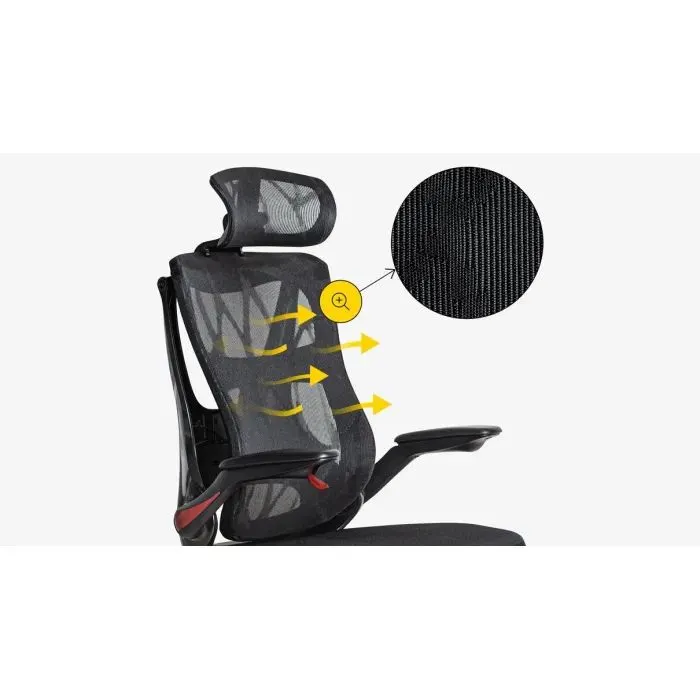 Офісне крісло Mealux Black Red (HF-G30 F/RB) зображення 5