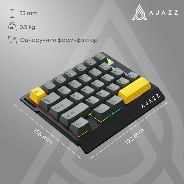 Клавиатура Ajazz AK029 Ice Island Magnetic Switch USB UA White/Blue (AK029-I-WB) изображение 17
