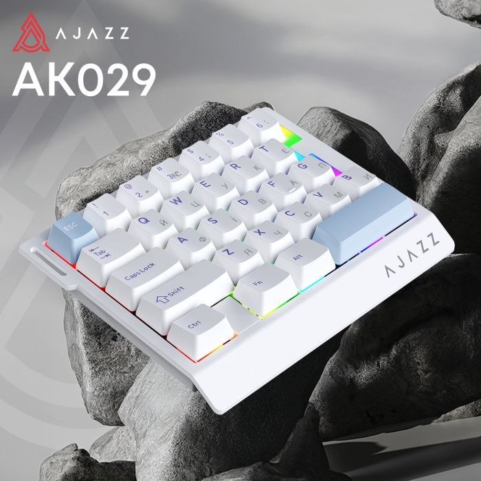 Клавіатура Ajazz AK029 Ice Island Magnetic Switch USB UA Black/Yellow (AK029-I-BY) зображення 6