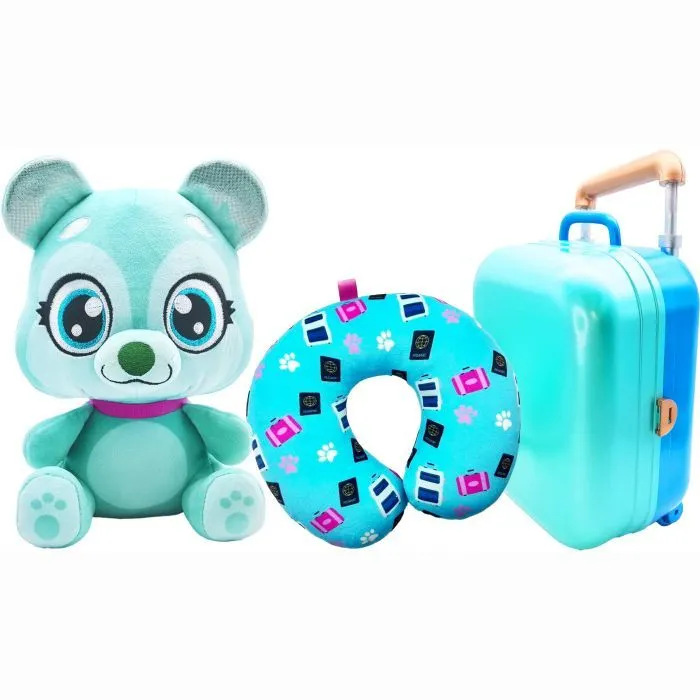 Игровой набор Lovable Luggables Мягкая игрушка Romy с подушкой и чемоданчиком (815887029538)