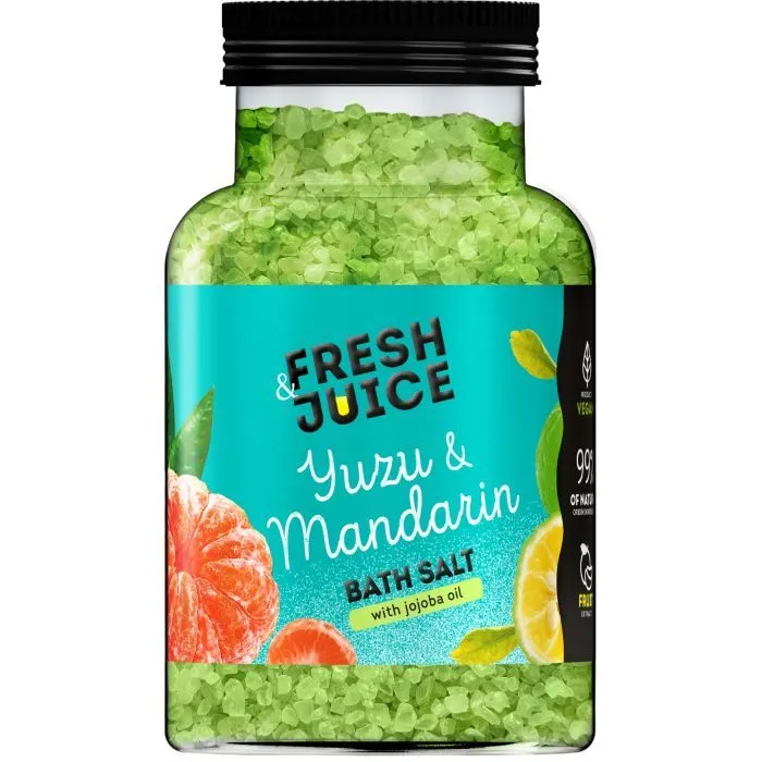 Сіль для ванн Fresh Juice Yuzu & Mandarin Bath Salt 700 г (4823015946264)