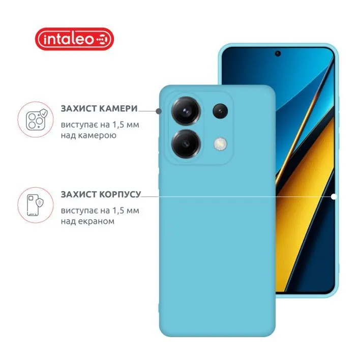 Чохол до мобільного телефона Intaleo Silicone Poco X6 Light Blue (1283126600432) зображення 3