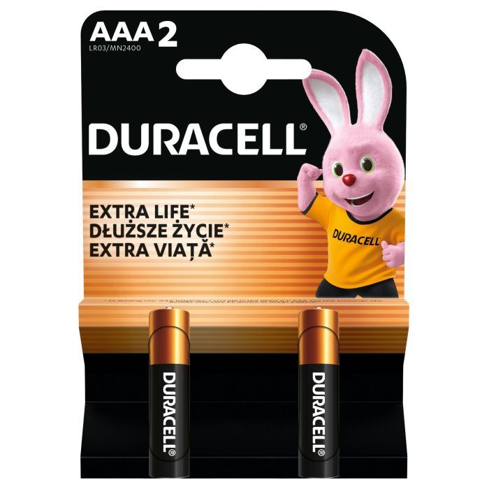 Батарейка Duracell AAA лужні 2 шт. в упаковці (5000394058170 / 81484984) изображение 2