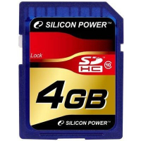 Карта памяти Silicon Power 4Gb SDHC class 10 (SP004GBSDH010V10)