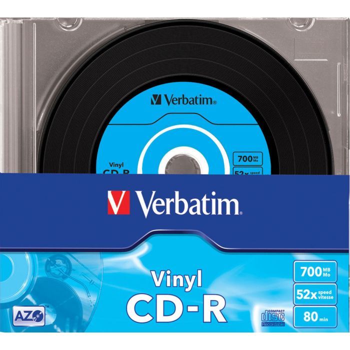 Диск CD Verbatim CD-R 700Mb 52x Slim case Vinyl AZO (43426) изображение 2