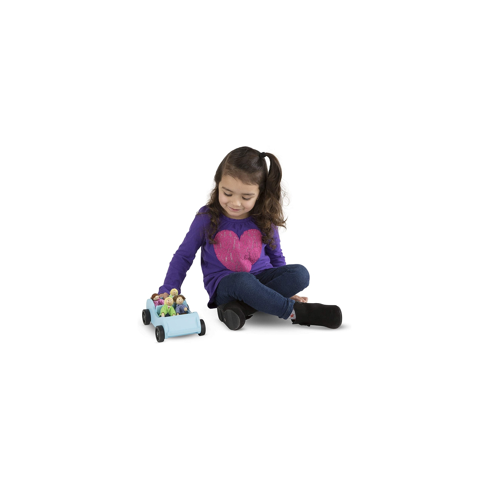 Развивающая игрушка Melissa&Doug Дорожная машинка с куклами (MD2463) изображение 2