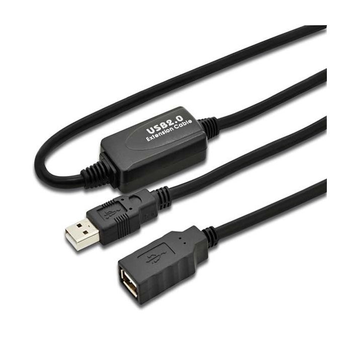 Дата кабель USB 2.0 AM/AF 10.0m active Digitus (DA-73100-1)