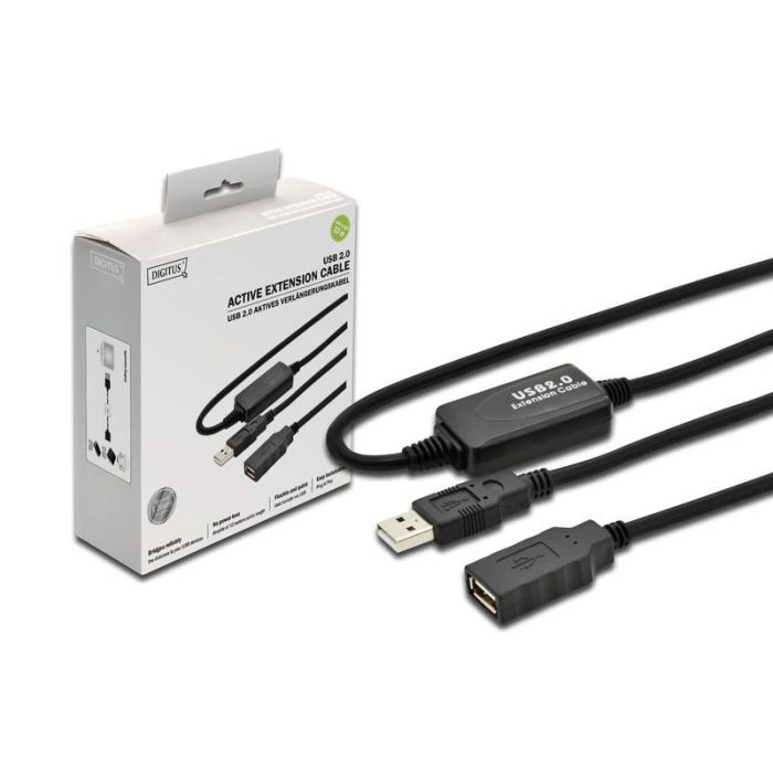 Дата кабель USB 2.0 AM/AF 10.0m active Digitus (DA-73100-1) изображение 2