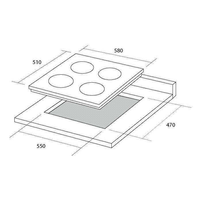 Варочна поверхня Pyramida PFE 641 IVORY RUSTICO зображення 8