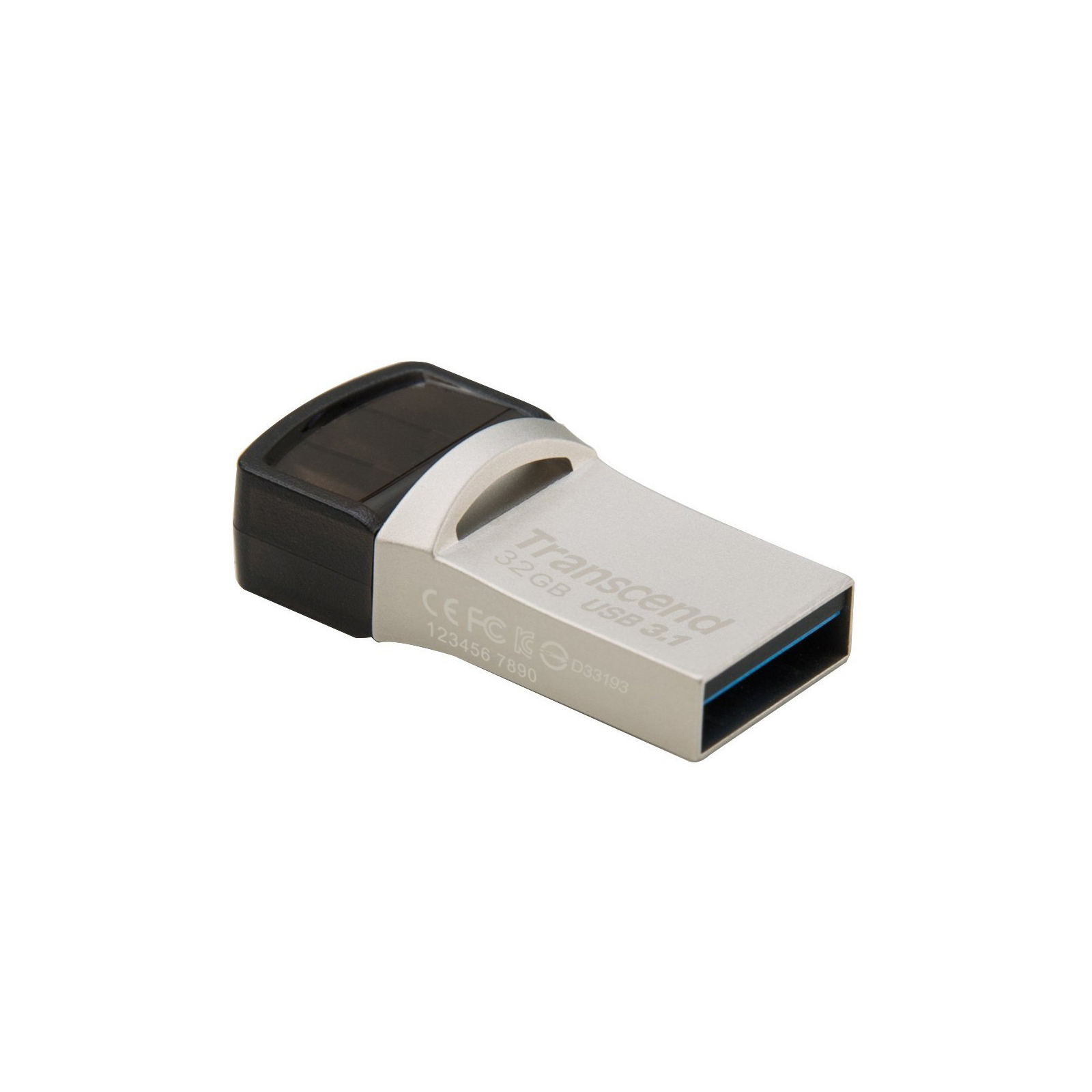 USB флеш накопичувач Transcend 32GB JetFlash 890S Silver USB 3.1 (TS32GJF890S) зображення 2