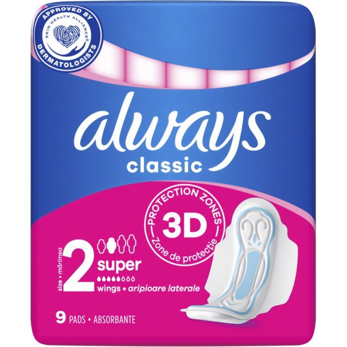 Гигиенические прокладки Always Classic Super Размер 2 9 шт. (4015400259459) изображение 2