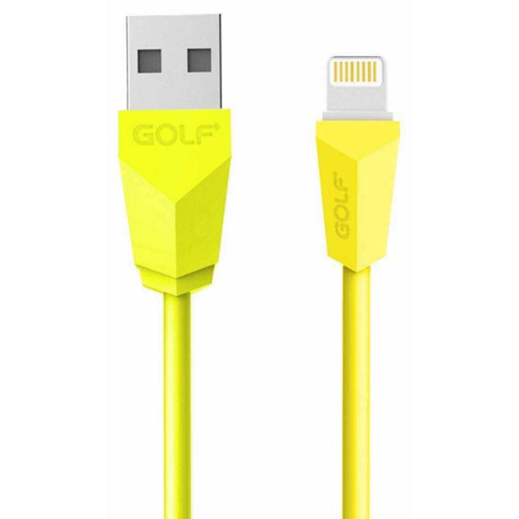 Дата кабель USB 2.0 AM to Lightning 1.0m Yellow Golf (49926 / GC-27i)