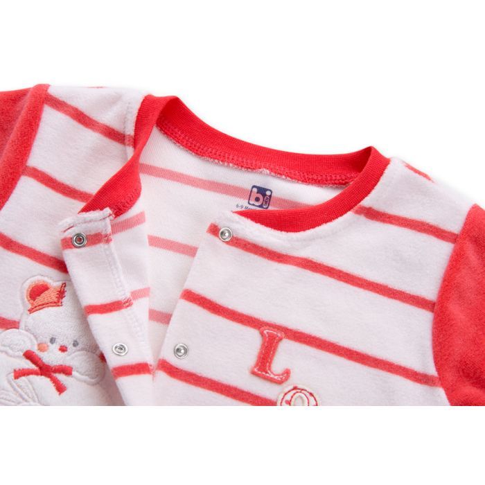 Человечек детский Bibaby в полосочку "Lovely" (60173-68G-coral) изображение 4
