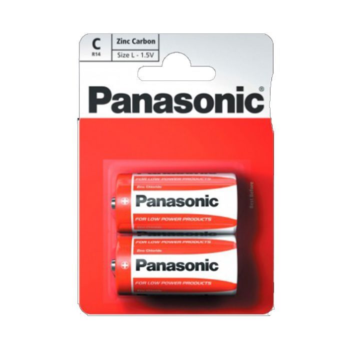 Батарейка Panasonic C R14 RED ZINK * 2 (R14REL/2BPR)