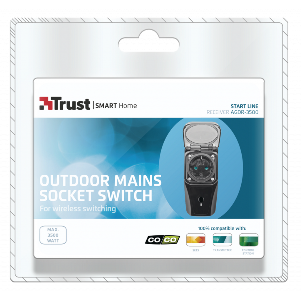 Розумний вимикач Trust_акс AGDR-3500 Mains Socket Switch for outdoor use (71039) зображення 3