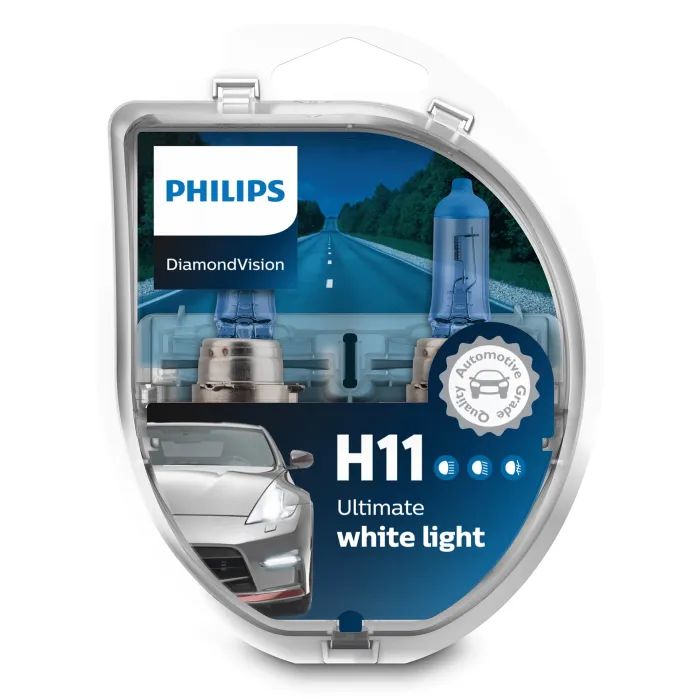 Автолампа Philips H1 Diamond Vision, 5000K, 2шт (12258DVS2) изображение 5