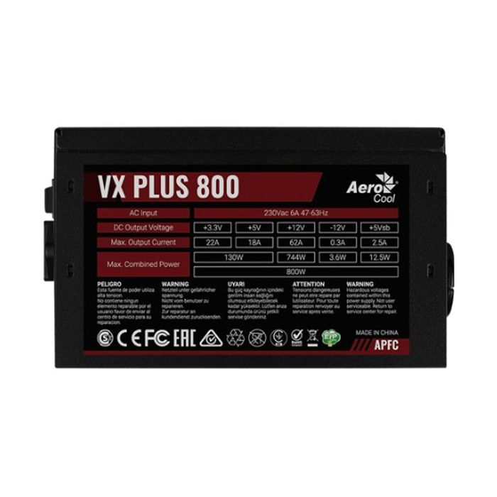 Блок питания AeroCool 800W VX 800 PLUS (VX 800 PLUS) изображение 3