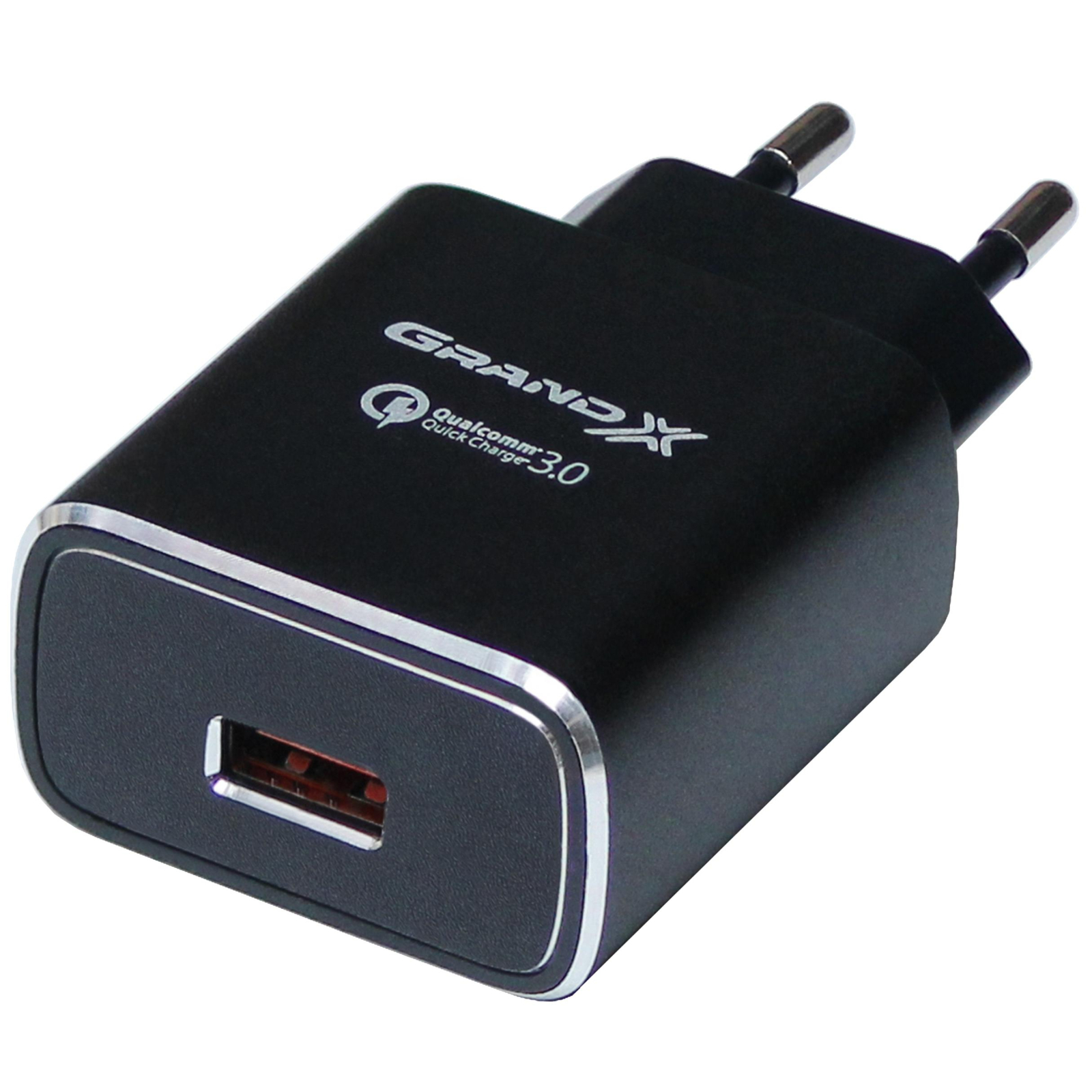 Зарядний пристрій Grand-X Quick Charge QС3.0 3.6V-6.5V 3A, 6.5V-9V 2A, 9V-12V 1.5A USB (CH-750B)