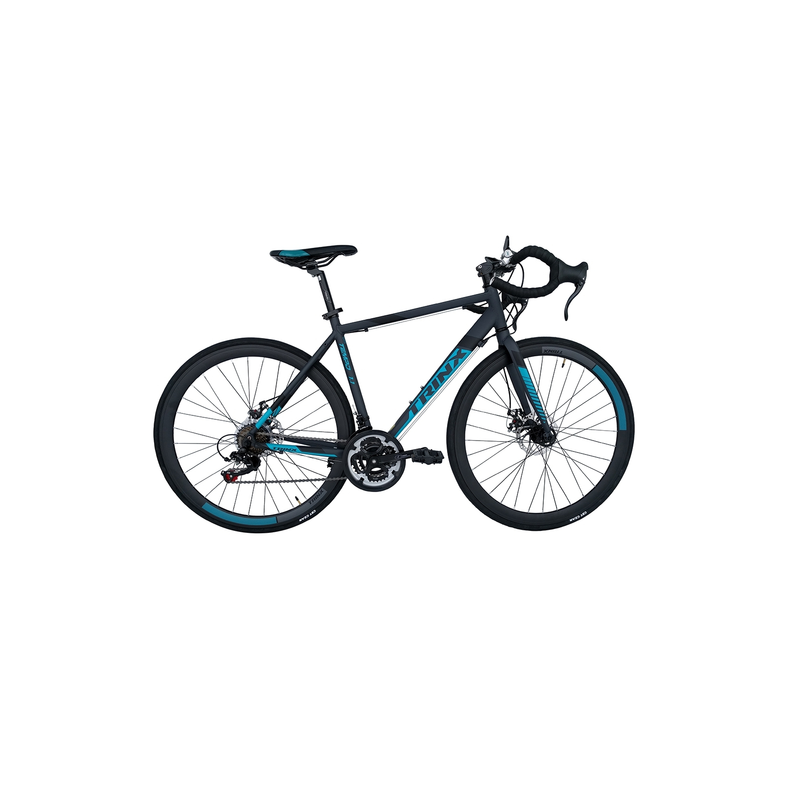 Велосипед Trinx Tempo 1.1 700C*500MM Matt-Black-Green (10030061)