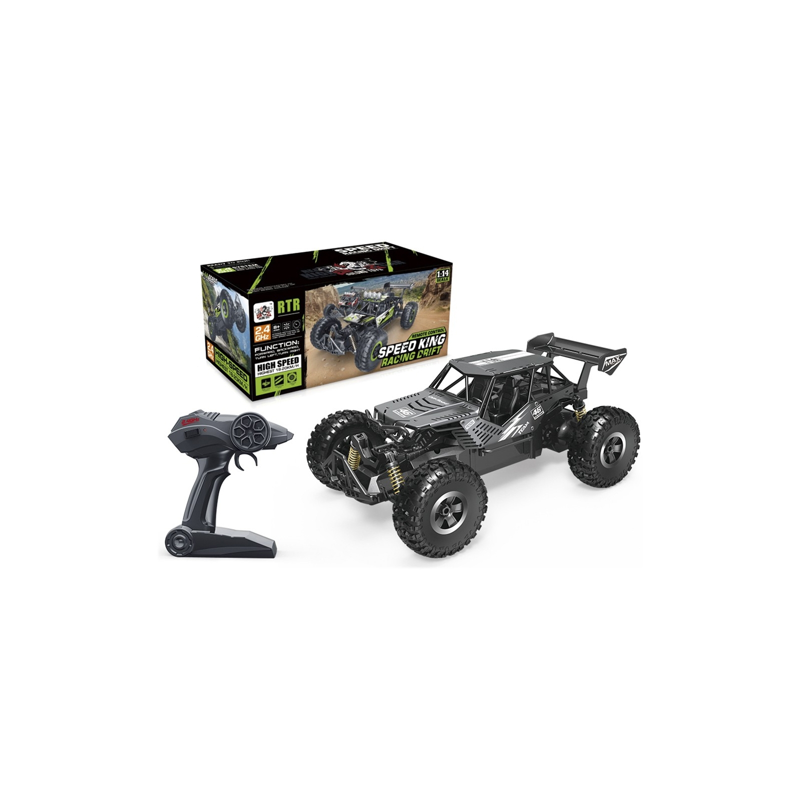 Радиоуправляемая игрушка Sulong Toys OFF-ROAD CRAWLER SPEEDKING Черный 1:14 (SL-153RHMBl) изображение 2