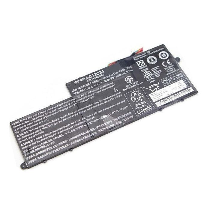 Аккумулятор для ноутбука Acer AC13C34, 2640mAh (30Wh), 3cell, 11.4V, Li-ion (A47185)