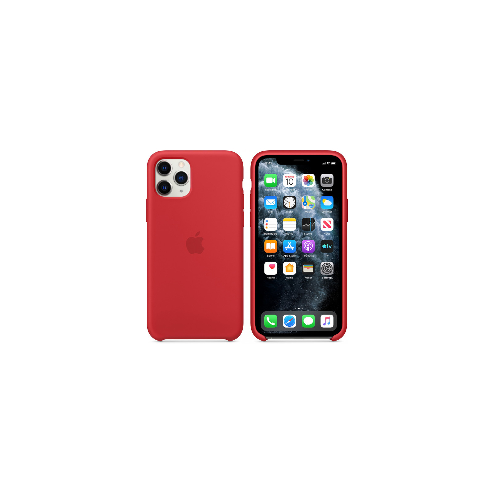 Чехол для мобильного телефона Apple iPhone 11 Pro Silicone Case - (PRODUCT)RED (MWYH2ZM/A) изображение 6