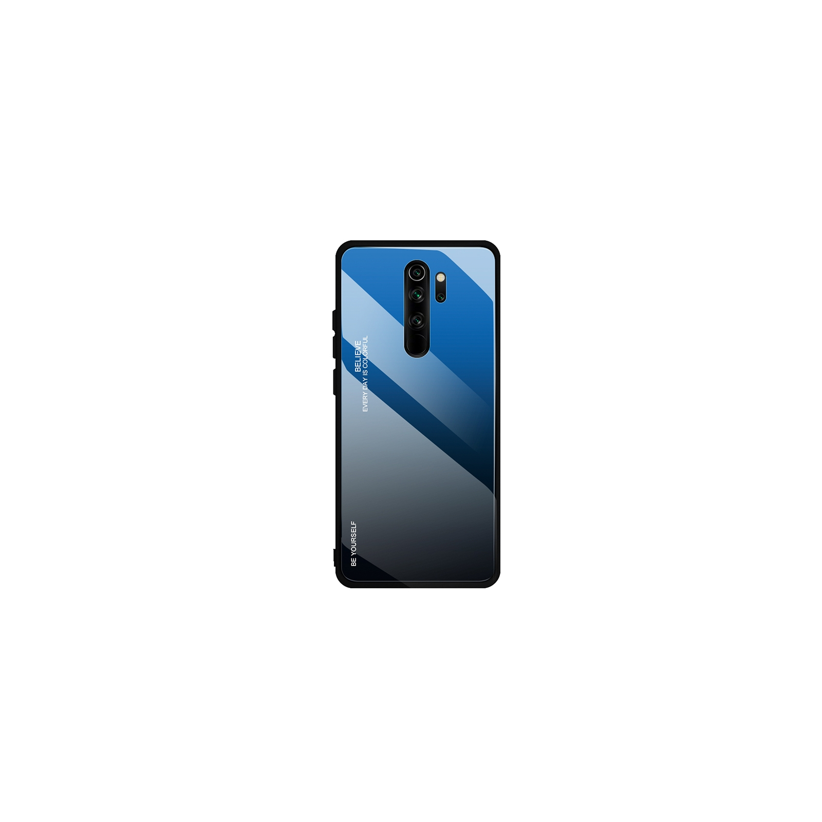 Чохол до мобільного телефона BeCover Gradient Glass для Xiaomi Redmi Note 8 Pro Blue-Black (704451)