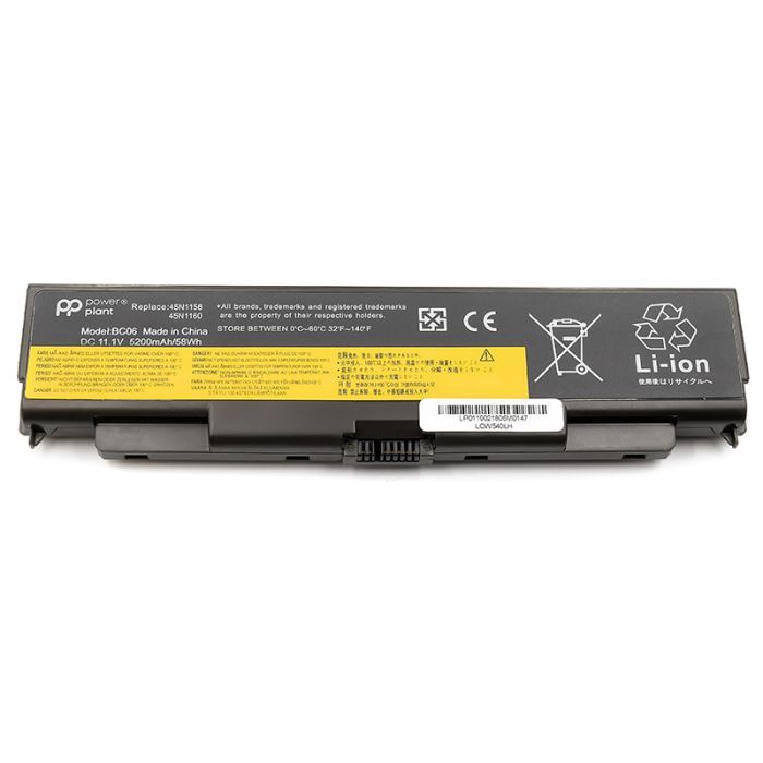 Аккумулятор для ноутбука LENOVO ThinkPad T440p (45N1144, LOW540LH) 11.1V 5200mAh PowerPlant (NB480395) изображение 2