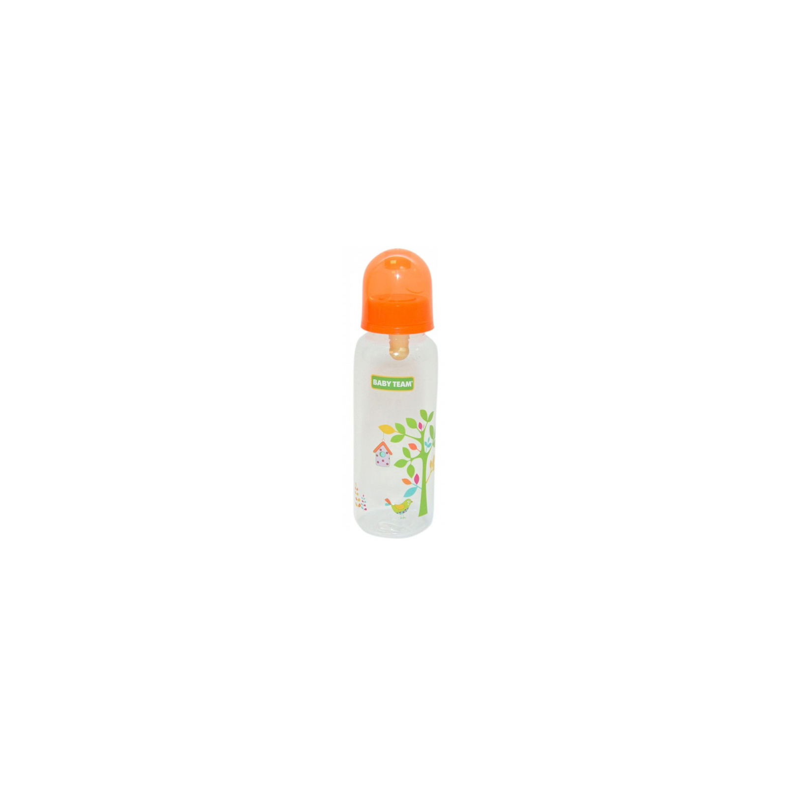 Пляшечка для годування Baby Team з латекс. соскою 250 мл 0+ помар (1310_оранжевый) зображення 2