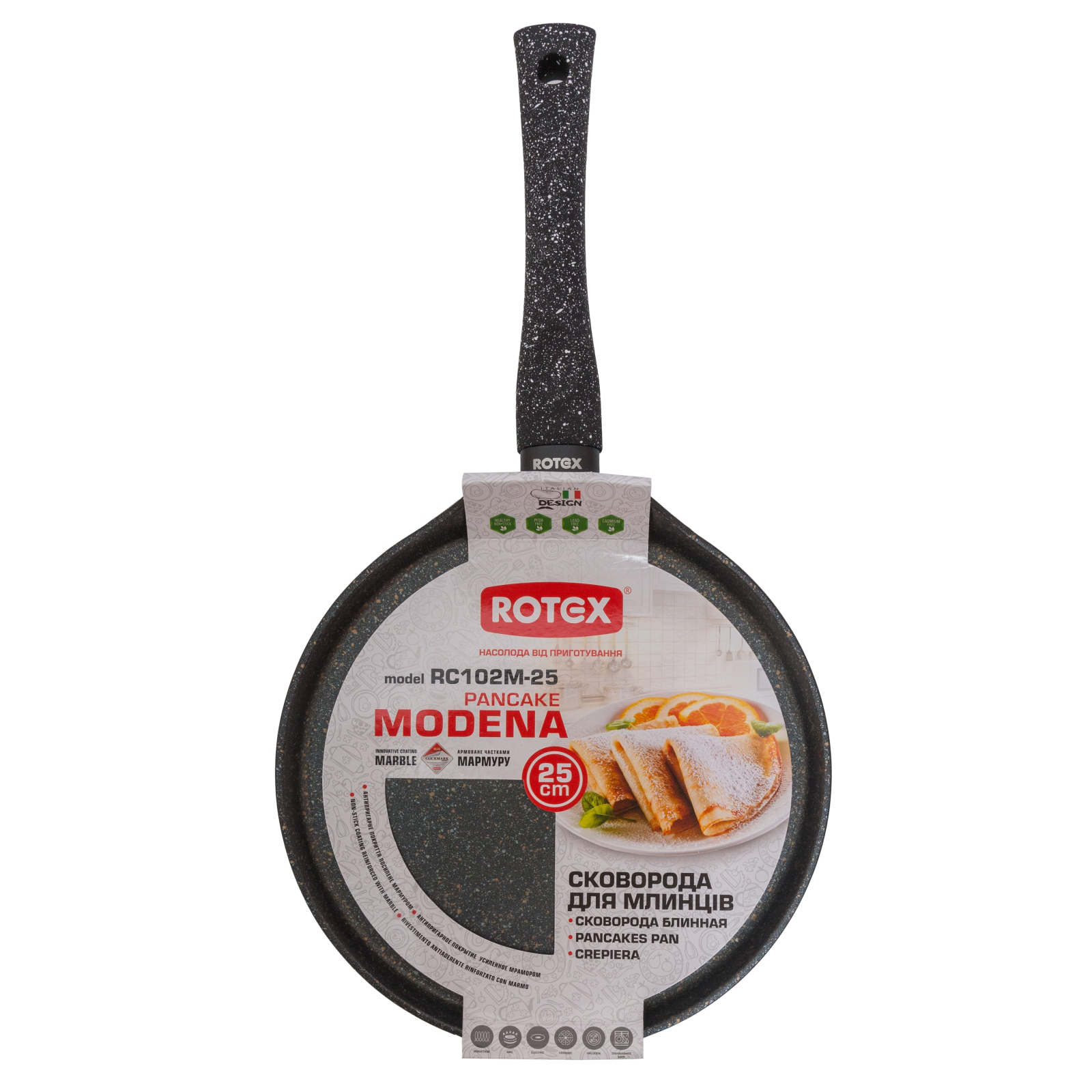 Сковорода Rotex Modena для блинов 25 см (RC102M-25) изображение 4