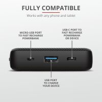 Батарея універсальна Trust Primo QI 20000 mAh Black (23565_TRUST) зображення 9