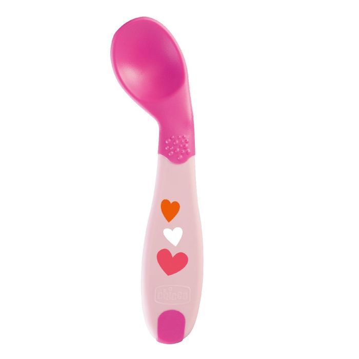 Набір дитячого посуду Chicco Ложка First Spoon 8 м+ (рожева) (16100.10)