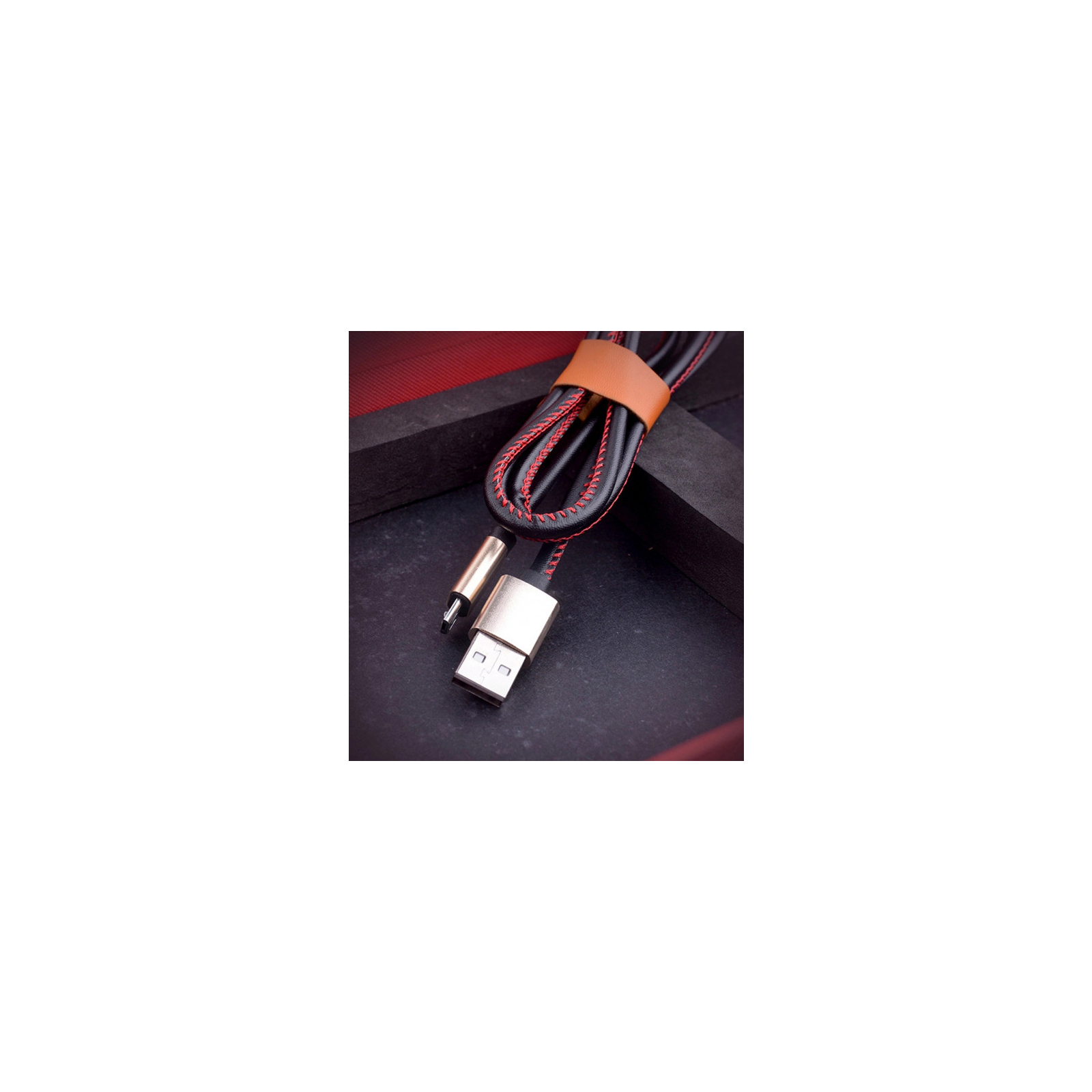Дата кабель USB 2.0 AM to Micro 5P 1.0m leather black XoKo (SC-115m-BK) зображення 2