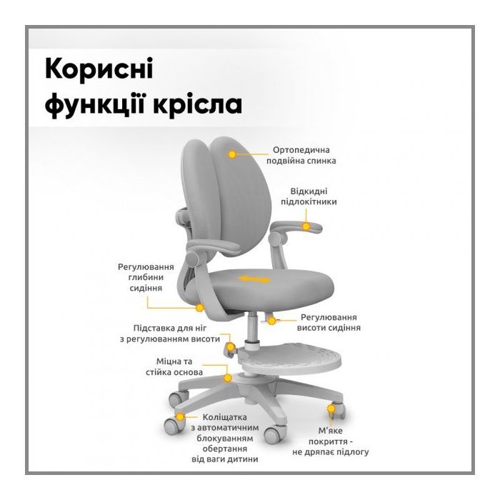 Детское кресло Mealux Sprint Duo Grey (Y-412 G) изображение 3