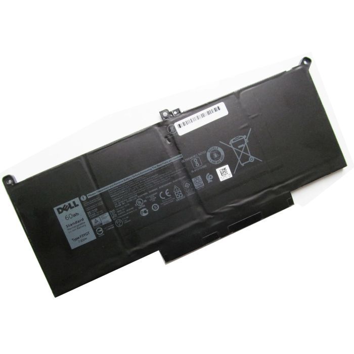 Аккумулятор для ноутбука Dell Latitude 7280 F3YGT, 7500mAh (60Wh), 4cell, 7.6V, Li-ion (A47413) изображение 2