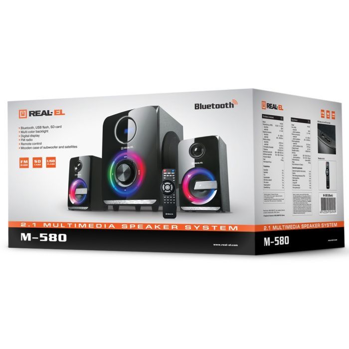 Акустична система REAL-EL M-580 Black зображення 10
