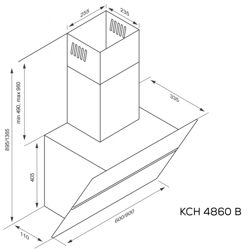 Вытяжка кухонная Kernau KCH 4860 W изображение 2