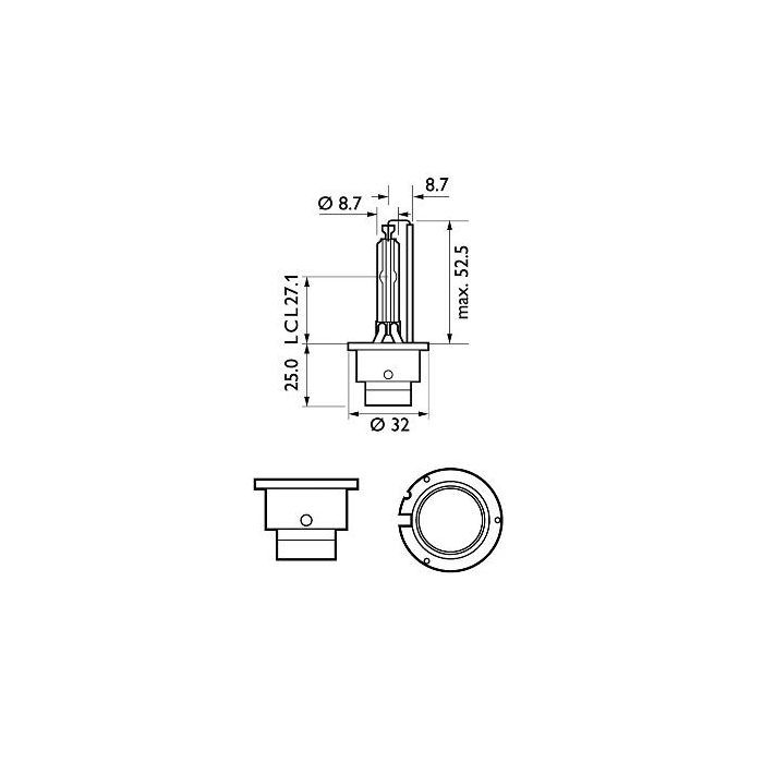 Автолампа Philips ксеноновая (85122 WHV2 C1) изображение 3