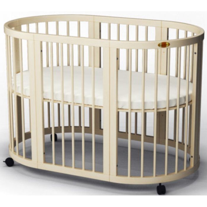 Кроватка Ingvart SMART BED OVAL сл. кость (1601015)