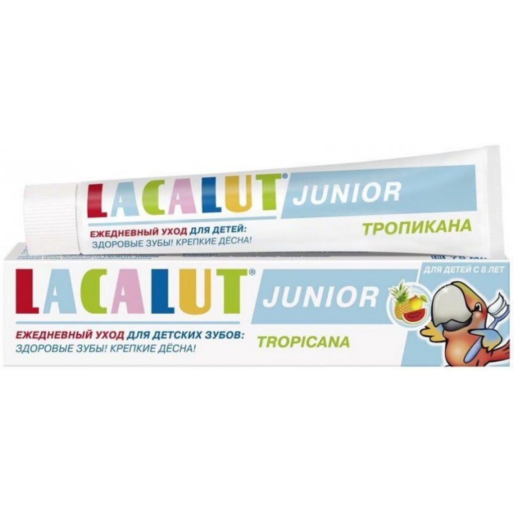 Детская зубная паста Lacalut junior тропикана 75 мл (4016369661970)