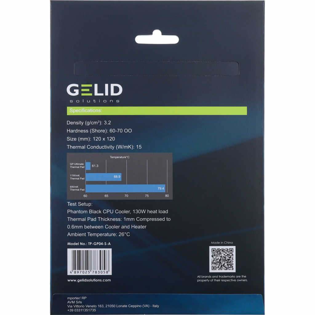 Термопрокладка Gelid Solutions Thermal Pad 120x120x0,5 mm (TP-GP04-S-A) изображение 5