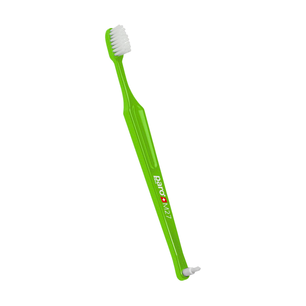 Детская зубная щетка Paro Swiss M27 средней жесткости, Салатовая (7610458007440-Light-green)