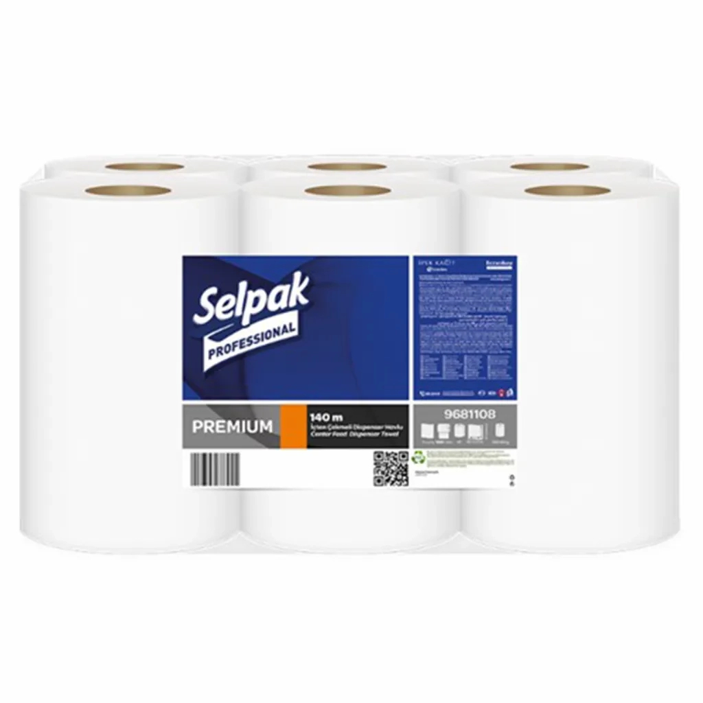 Бумажные полотенца Selpak Professional Premium 1 слой с центр. извлечением 140 м 9 шт. (8690530205598)