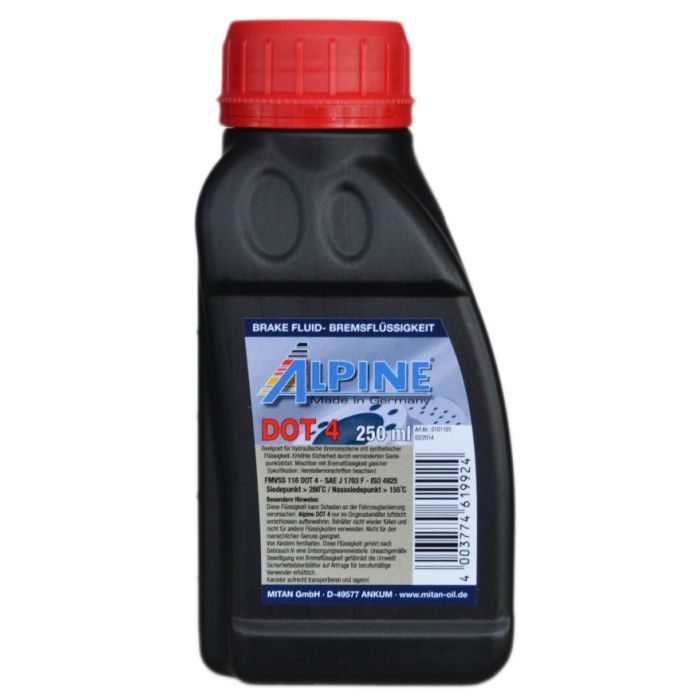 Тормозная жидкость Alpine Brake Fluid DOT 4 0,25л (1107-025)