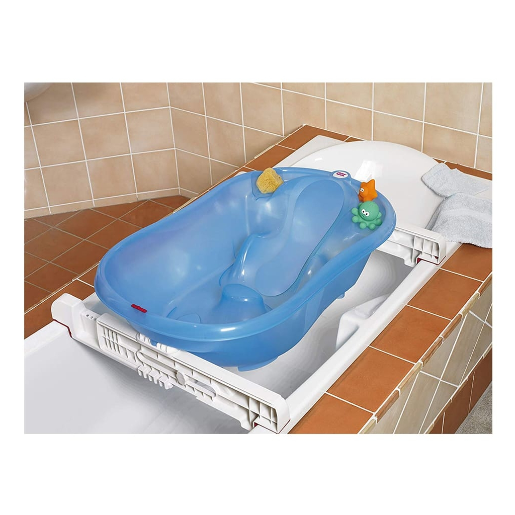 Ванночка Ok Baby Onda з анатомічною гіркою і термодатчиком малиновий (38236640) зображення 2