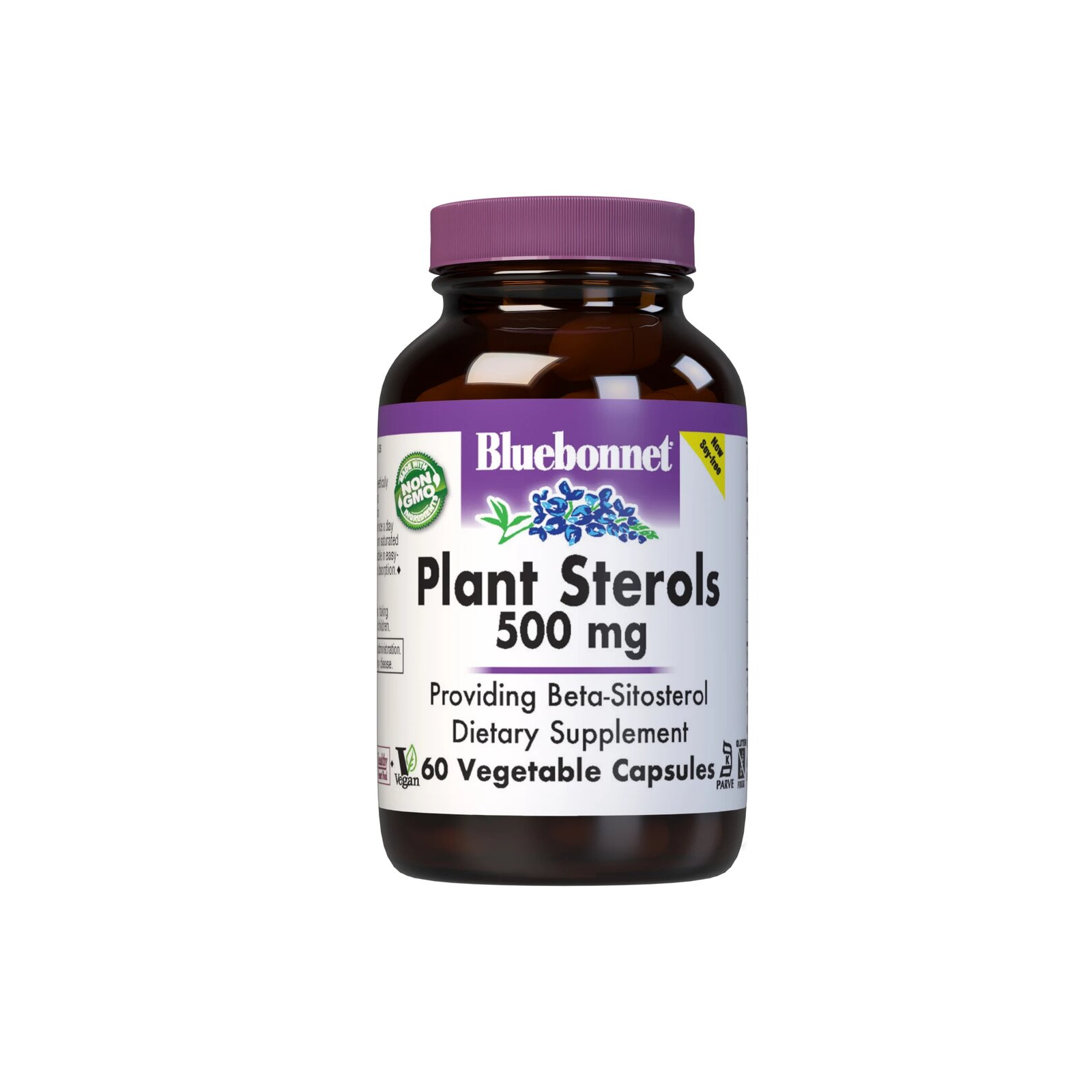 Трави Bluebonnet Nutrition Рослинні стерини 500мг, 60 вегетаріанських капсул (BLB1177)