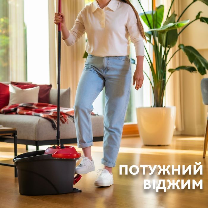 Комплект для уборки Vileda Ultramax Turbo Швабра и ведро с отжимом (4023103206236) изображение 2