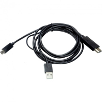 Photos - Cable (video, audio, USB) Power Plant Кабель мультимедійний HDMI to microUSB  + USB, 1.8m, (MHL) PowerPl (11 pin)