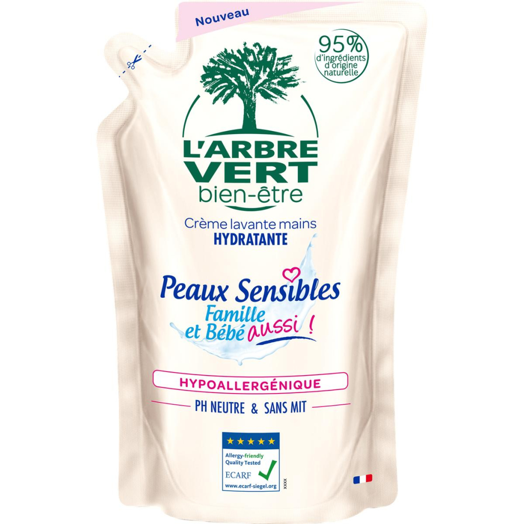Жидкое мыло L'Arbre Vert для чувствительной кожи дой-пак 300 мл (3450601032554)