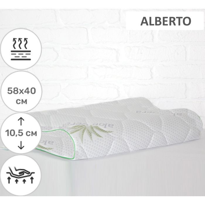 Подушка MirSon ортопедическая №6039 Green nature Alberto Aero 58х40х10.5 (2200003261622) изображение 2